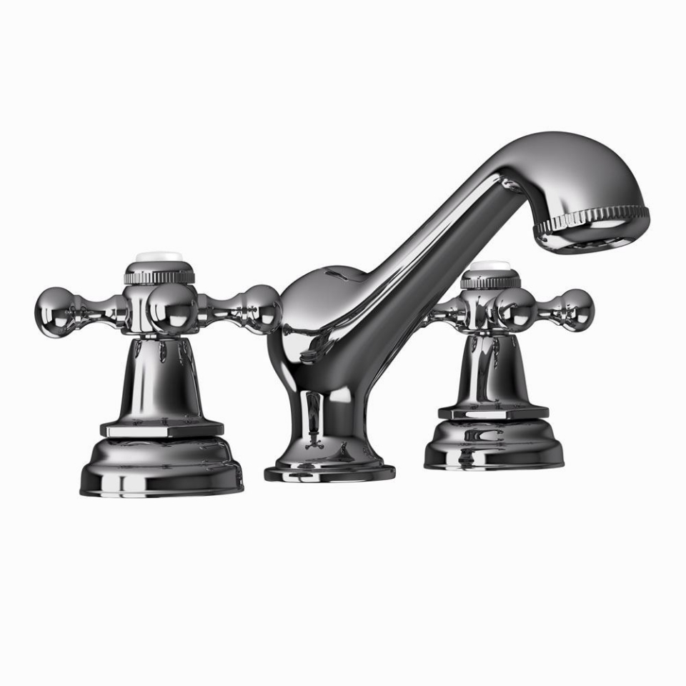 Picture of 3 hole Basin Mixer - Black Chrome