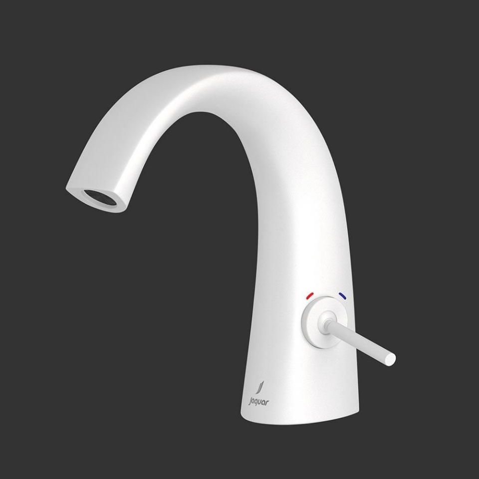 Picture of Joystick Basin Mixer - White Matt