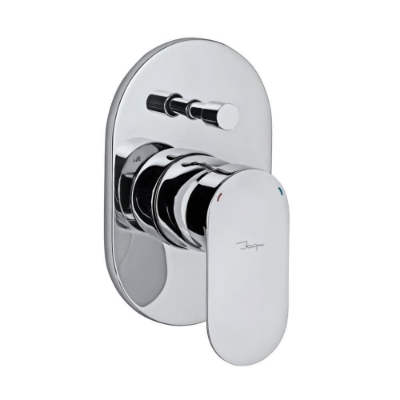 Picture of ชุดอุปกรณ์เปิดปิดของ Diverter แบบก้านเดี่ยวในผนังแบบ Hi Flow - สีดำ