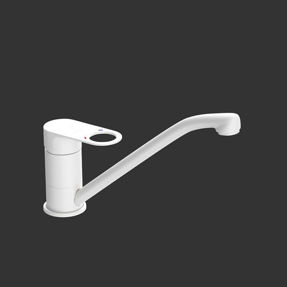 Picture of Single Lever Mono Sink Mixer - White Matt