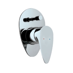 Picture of ชุดอุปกรณ์เปิดปิดของ Diverter แบบก้านเดี่ยวในผนังแบบ Hi Flow - สีดำ