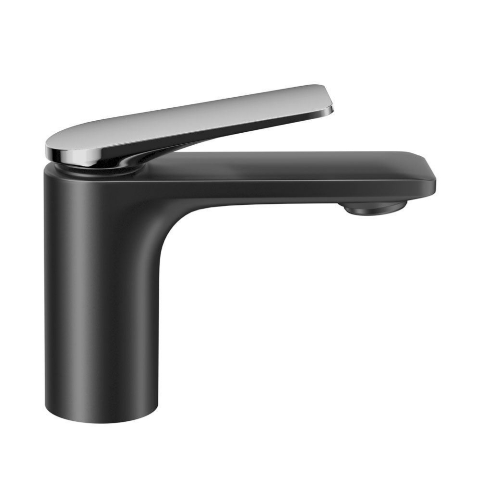 Picture of Single Lever Basin Mixer - Lever: Black Chrome | Body: Black Matt