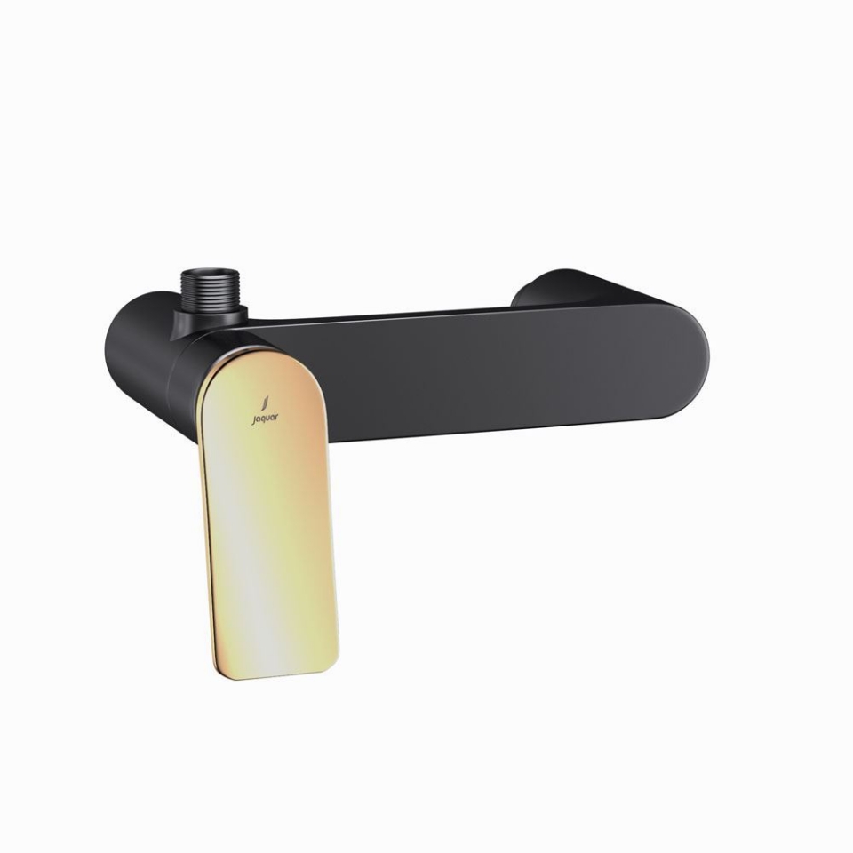 Picture of Single Lever Shower Mixer - Lever: Gold Matt PVD | Body: Black Matt