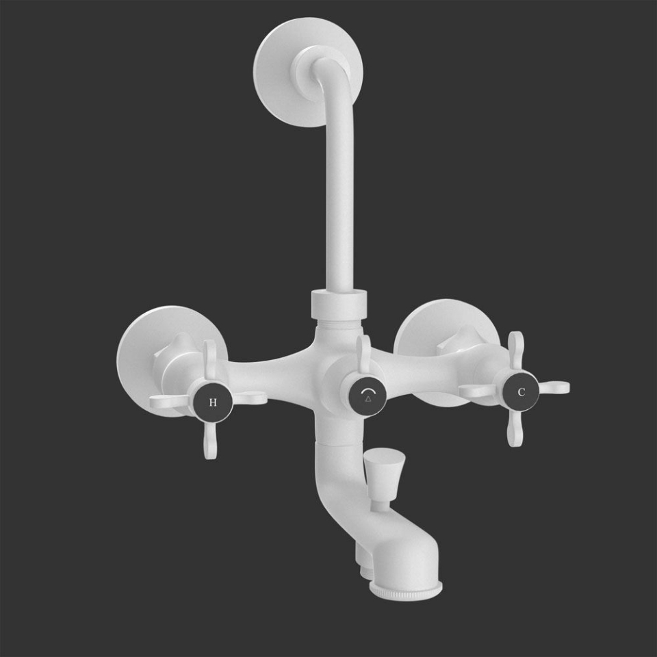 Picture of Bath & Shower Mixer 3-in-1 System - White Matt