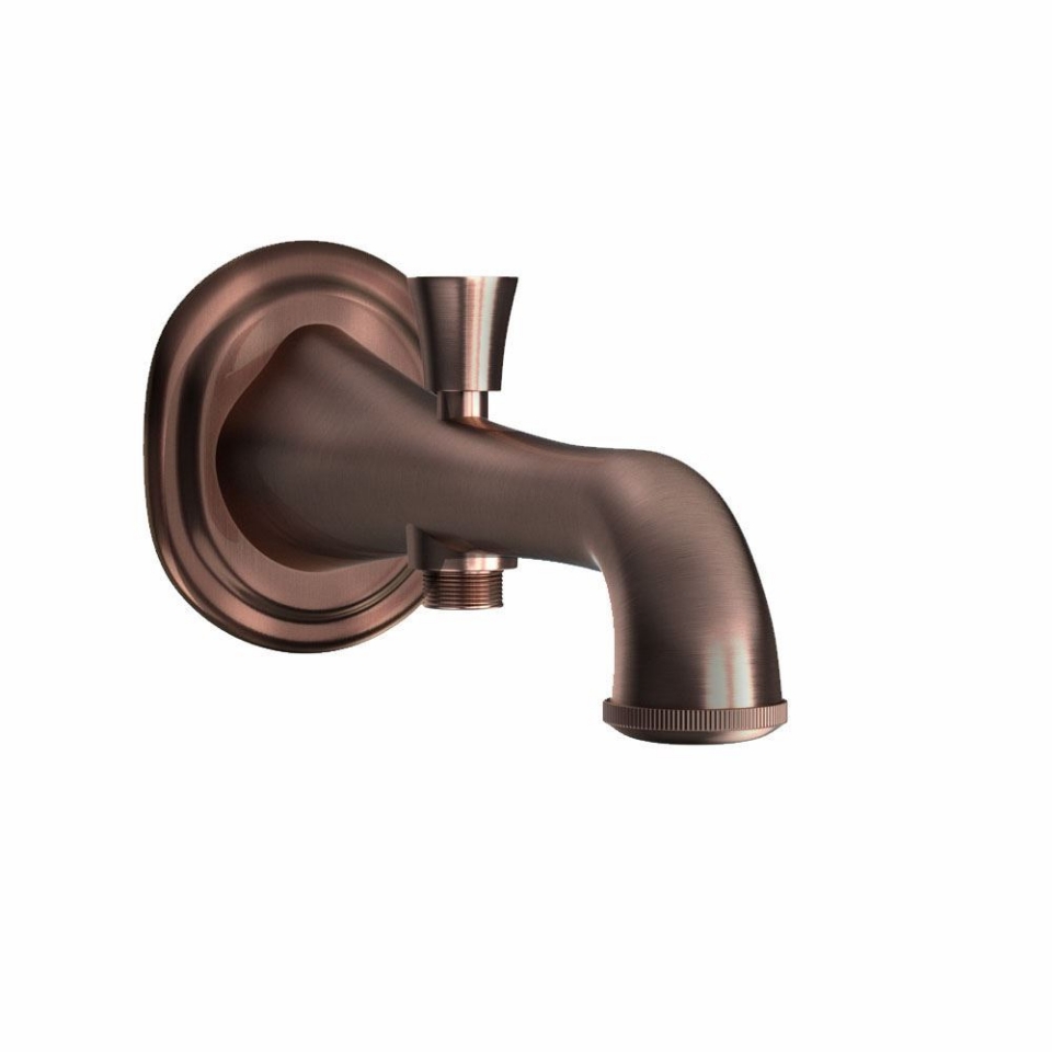 Picture of Queens Prime Bath Spout with Diverter - Antique Copper