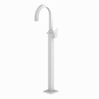 Picture of Exposed Parts of Floor Mounted Single Lever Bath Mixer - White Matt
