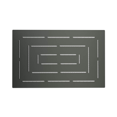 Picture of Single Function Rectangular Shape Maze Overhead Shower - Graphite