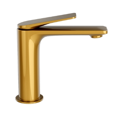 Picture of Single Lever Extended Basin Mixer - Gold Bright PVD