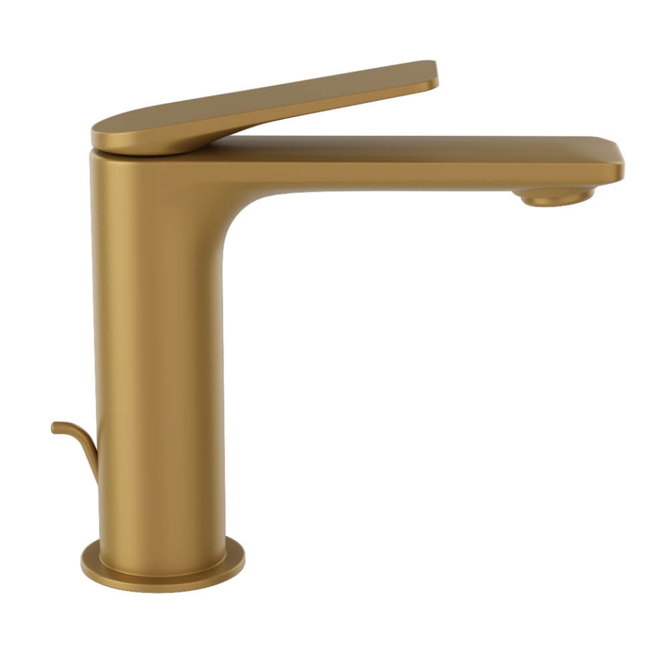 Picture of Single Lever Extended Basin Mixer with Popup Waste - Gold Matt PVD