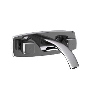 Picture of 3 Hole Basin Mixer Wall Mounted - Black Chrome