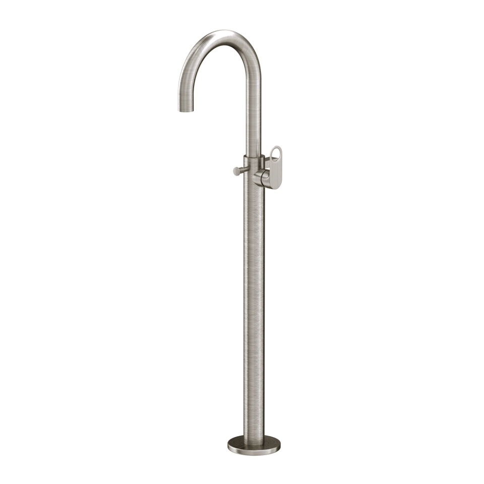 Picture of Exposed Parts of Floor Mounted Single Lever Bath Mixer - Stainless Steel