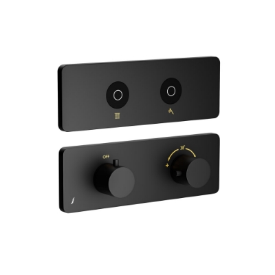 Picture of Exposed Part Kit of CLOUD Touch Shower System with 2 outlets - Black Matt