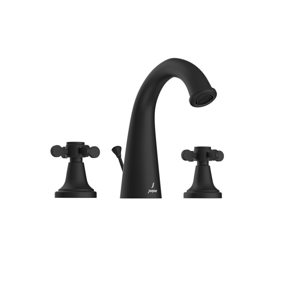 Picture of 3 hole Basin Mixer with Popup waste - Black Matt