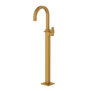 Picture of Kubix Prime Exposed Parts of Floor Mounted Single Lever Bath Mixer - Gold Matt PVD