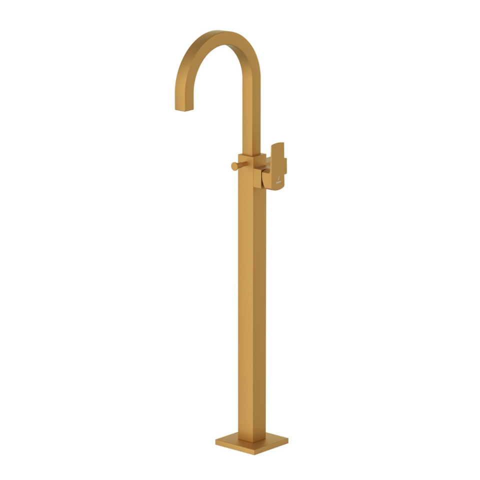 Picture of Kubix Prime Exposed Parts of Floor Mounted Single Lever Bath Mixer - Gold Matt PVD