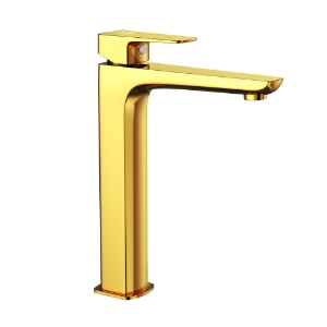 Picture of Single Lever High Neck Basin Mixer - Gold Bright PVD