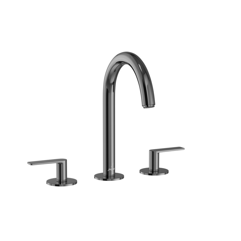 Picture of 3-Hole Basin Mixer with Pipe Spout - Black Chrome