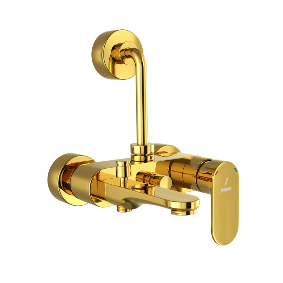 Picture of Single Lever Bath & Shower Mixer 3-in-1 System - Gold Bright PVD