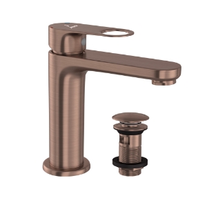 Picture of Single Lever Basin Mixer with click clack waste - Antique Copper