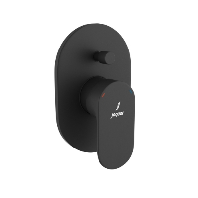 Picture of ชุดอุปกรณ์เปิดปิดของ Diverter แบบก้านเดี่ยวในผนังแบบ Hi Flow - สีดำด้าน