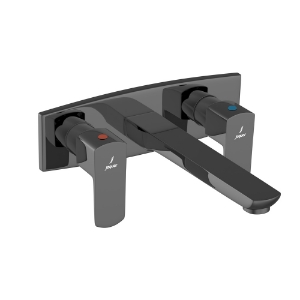 Picture of ก๊อกผสมอ่างล้างหน้า 3 หลุม ติดผนัง - สีดำโครเมี่ยม