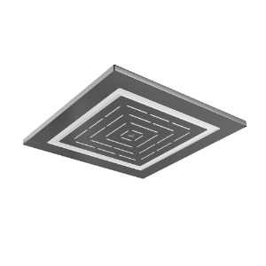 Picture of Maze Prime Square Shape Single Function Shower - Black Chrome