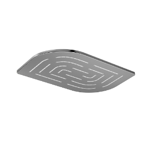 Picture of Single Function Rectangular Head Alive Maze Overhead Shower - Black Chrome