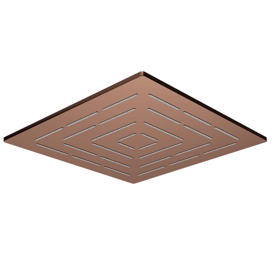 Picture of ฝักบัวทรงเหลี่ยมเหนือศีรษะฟังก์ชั่นเดียว - สีทองแดง พีวีดี