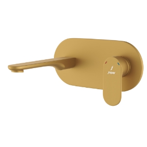 Picture of ก๊อกผสมอ่างล้างหน้าแบบก้านเดี่ยวไม่มีสสะดือป๊อปอัฟ แบบวาล์ว manual - สีทองด้าน PVD