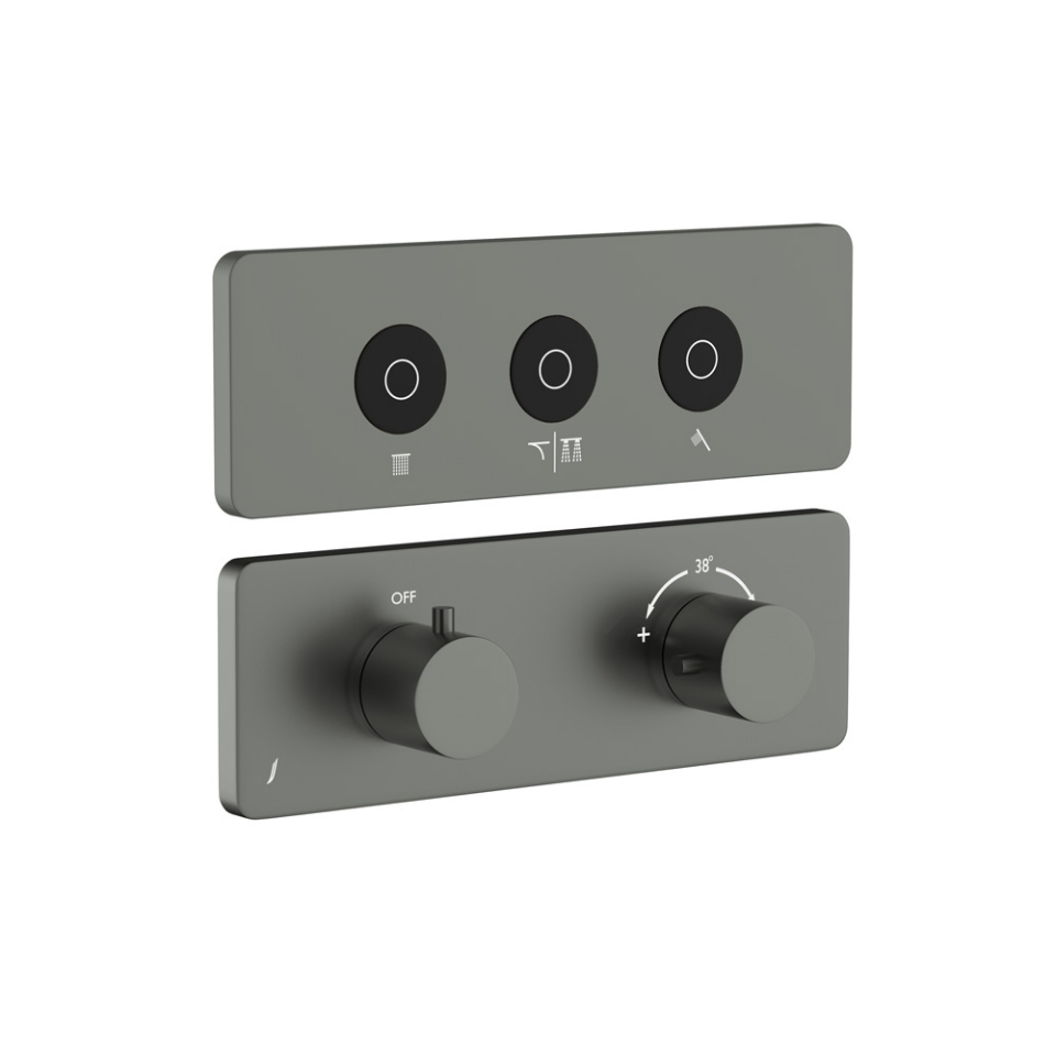 Picture of Exposed Part Kit of CLOUD Touch Shower System with 3 outlets - Graphite