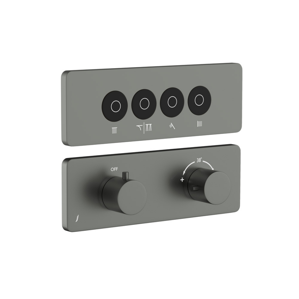 Picture of Exposed Part Kit of CLOUD Touch Shower System with 4 outlets - Graphite