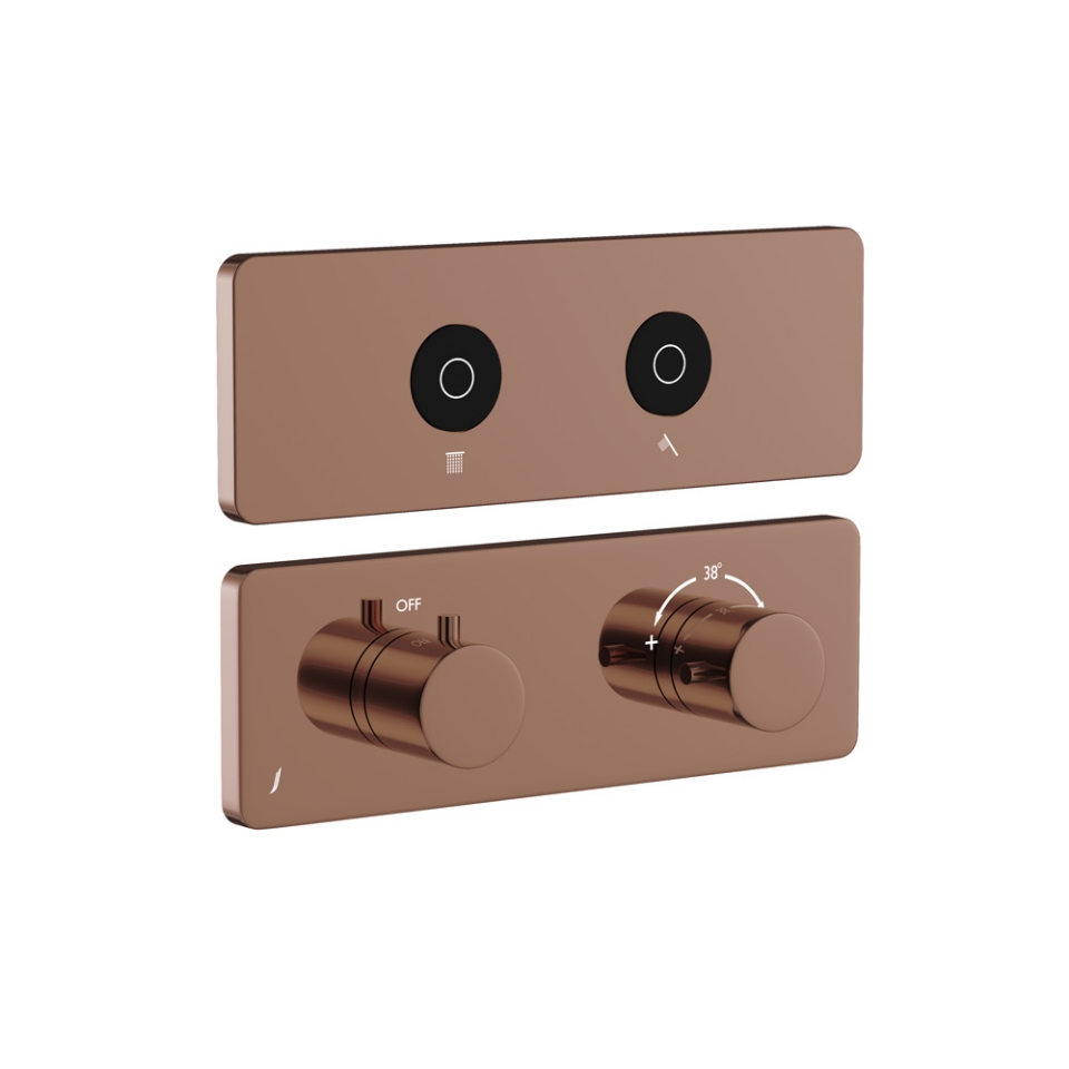 Picture of Exposed Part Kit of CLOUD Touch Shower System with 2 outlets - Blush Gold PVD