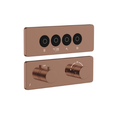 Picture of Exposed Part Kit of CLOUD Touch Shower System with 4 outlets - Blush Gold PVD