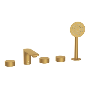 Picture of ก๊อกผสมอ่างอาบน้ำและฝักบัว 5 หลุม - สีทองด้าน PVD