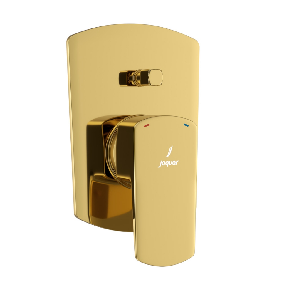 Picture of ชุดอุปกรณ์เปิดปิดของ Diverter แบบก้านเดี่ยวในผนังแบบ Hi Flow - สีทองสุกสว่าง PVD