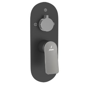 Picture of ชุดชิ้นส่วนภายนอกของก๊อกผสมฝักบัวแบบก้านเดี่ยวรุ่น Aquamax - ก้าน: สีโครมดำ | ตัวฐาน: สีดำด้าน