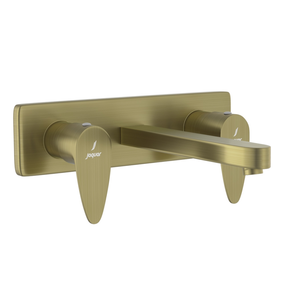 Picture of ก๊อกผสมอ่างล้างหน้า 3 หลุม ติดผนัง - สีบรอนซ์