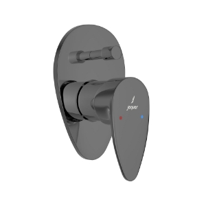 Picture of ชุดอุปกรณ์เปิดปิดของ Diverter แบบก้านเดี่ยวในผนังแบบ Hi Flow - สีดำโครเมี่ยม