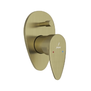 Picture of ชุดอุปกรณ์เปิดปิดของ Diverter แบบก้านเดี่ยวในผนังแบบ Hi Flow - สีบรอนซ์