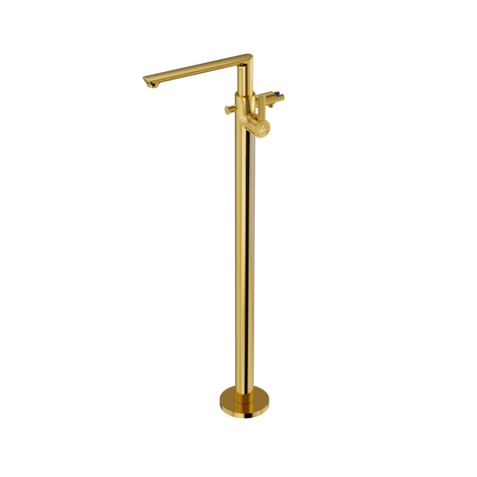 Picture of Exposed Parts of Floor Mounted Single Lever Bath Mixer - Gold Bright PVD