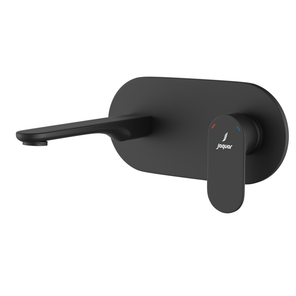 Picture of ก๊อกผสมอ่างล้างหน้าแบบก้านเดี่ยวไม่มีสสะดือป๊อปอัฟ แบบวาล์ว manual - สีดำด้าน