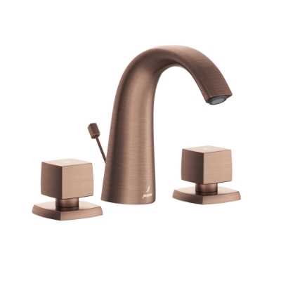 Picture of ก๊อกผสมอ่างล้างหน้า 3 หลุม พร้อมสะดือแบบป็อปอัพ - สีทองแดงโบราณ