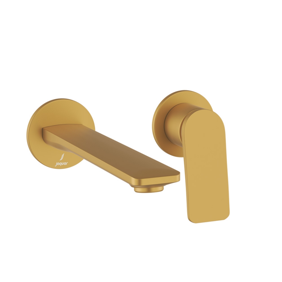 Picture of วาล์วก้านโยกก๊อกผสมฐานติดผนัง  - สีทองด้าน PVD