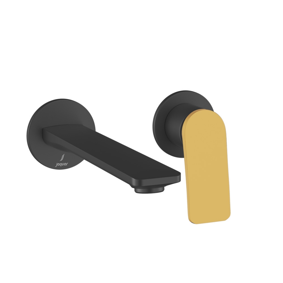 Picture of วาล์วก้านโยกก๊อกผสมฐานติดผนัง  - ก้านคันโยกสีทองด้านเนือ้ | พีวีดี ตัวสีทองด้าน