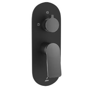 Picture of ชุดชิ้นส่วนภายนอกของก๊อกผสมฝักบัวแบบก้านเดี่ยวรุ่น Aquamax - ก้าน: สีโครมดำ | ตัวฐาน: สีดำด้าน