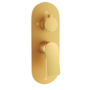 Picture of ชุดชิ้นส่วนภายนอกของก๊อกผสมฝักบัวแบบก้านเดี่ยวรุ่น Aquamax - ก้าน: สีทองเงาเคลือบ PVD | ตัวฐาน: สีทองด้านเคลือบ PVD