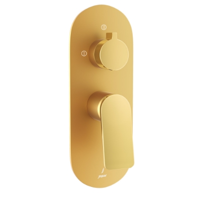 Picture of ชุดชิ้นส่วนภายนอกของก๊อกผสมฝักบัวแบบก้านเดี่ยวรุ่น Aquamax - ก้าน: สีทองเงาเคลือบ PVD | ตัวฐาน: สีทองด้านเคลือบ PVD