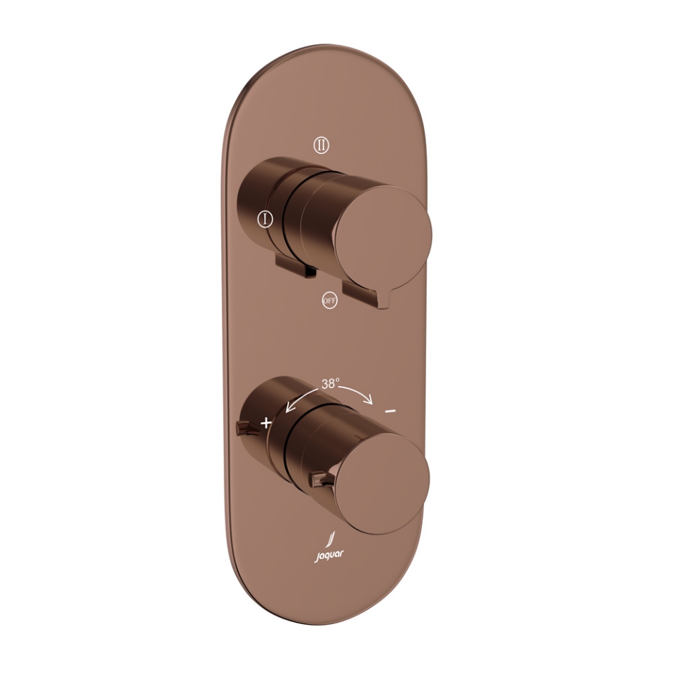 Picture of Aquamax ก๊อกผสมยืนอาบน้ำพร้อมวาล์วเปลี่ยนทิศทาง 3 ทาง - สีทองแดง พีวีดี