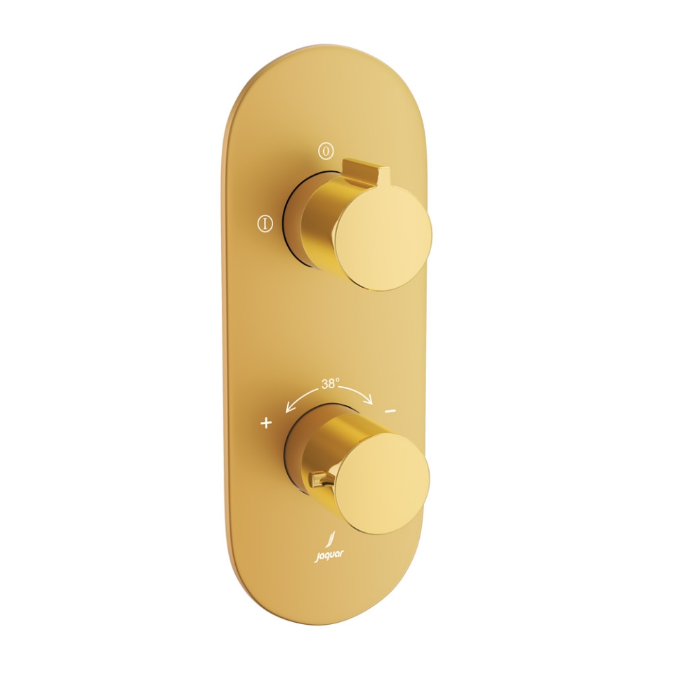 Picture of Aquamax ก๊อกผสมยืนอาบน้ำพร้อมวาล์วเปลี่ยนทิศทาง 2 ทาง - สีทองสว่าง | ตัวบอดี้เป็นสีด้าน