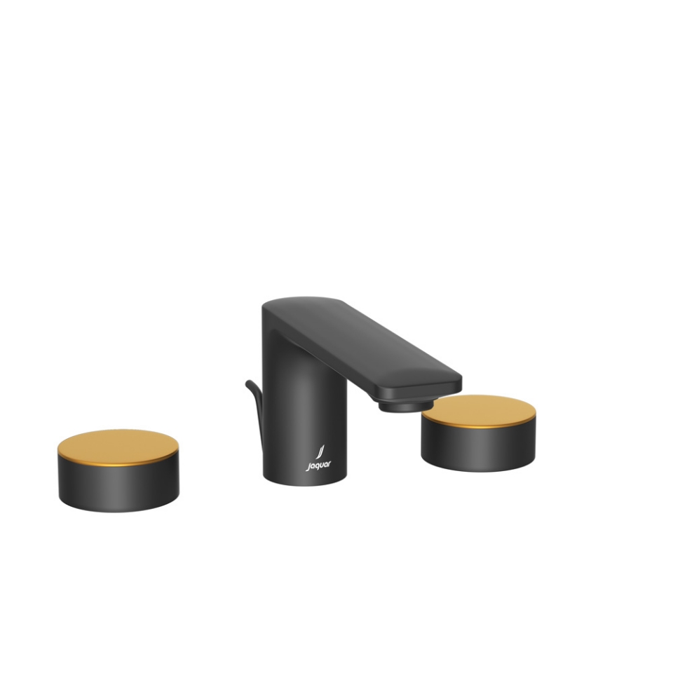 Picture of ชุดก๊อกผสม สามหัว - ก้านคันโยกสีทองด้านเนือ้ | พีวีดี ตัวสีทองด้าน